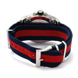 Gucci Dive Black Dial Red & Blue Nylon Strap Watch For Men - YA136210 Buy Now By Gucci