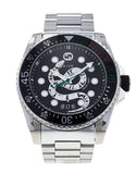 Gucci Dive Snake Black Dial Silver Steel Strap Watch For Men - YA136218 Buy Now By Gucci