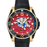 Gucci Dive Quartz Red Dial Black Rubber Strap Watch For Men - YA136325 Buy Now By Gucci