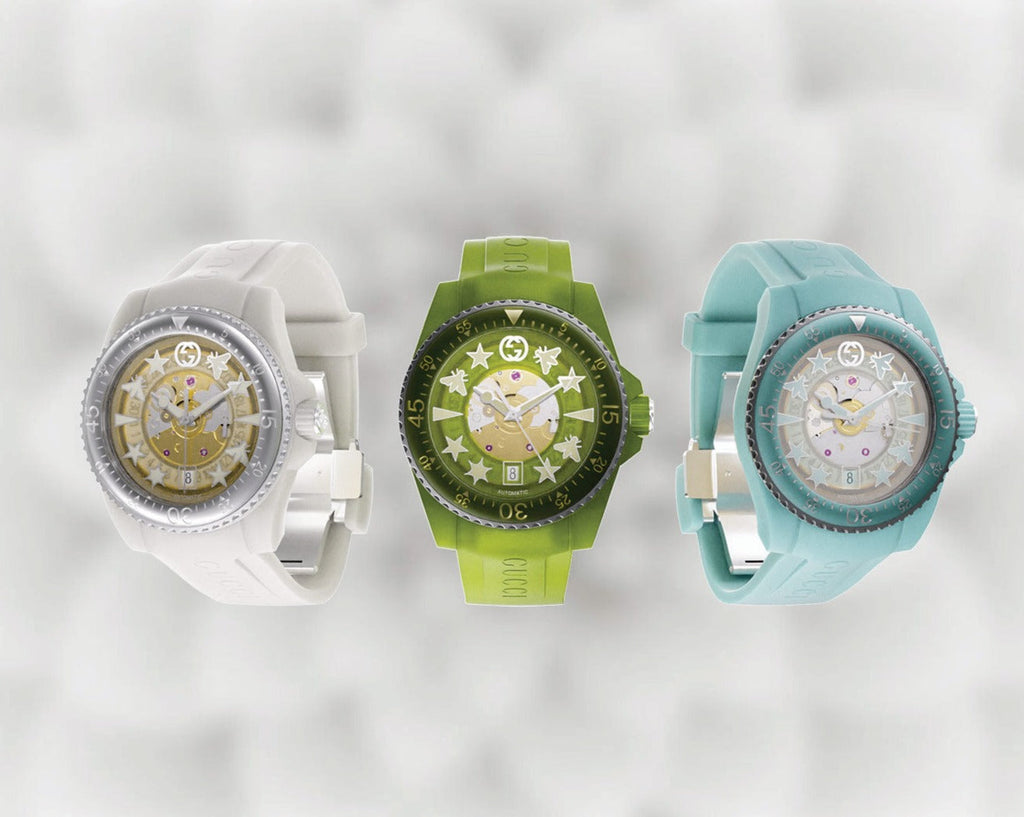 Gucci Dive Automatic White Dial White Rubber Strap Unisex Watch - YA136342 Buy Now By Gucci