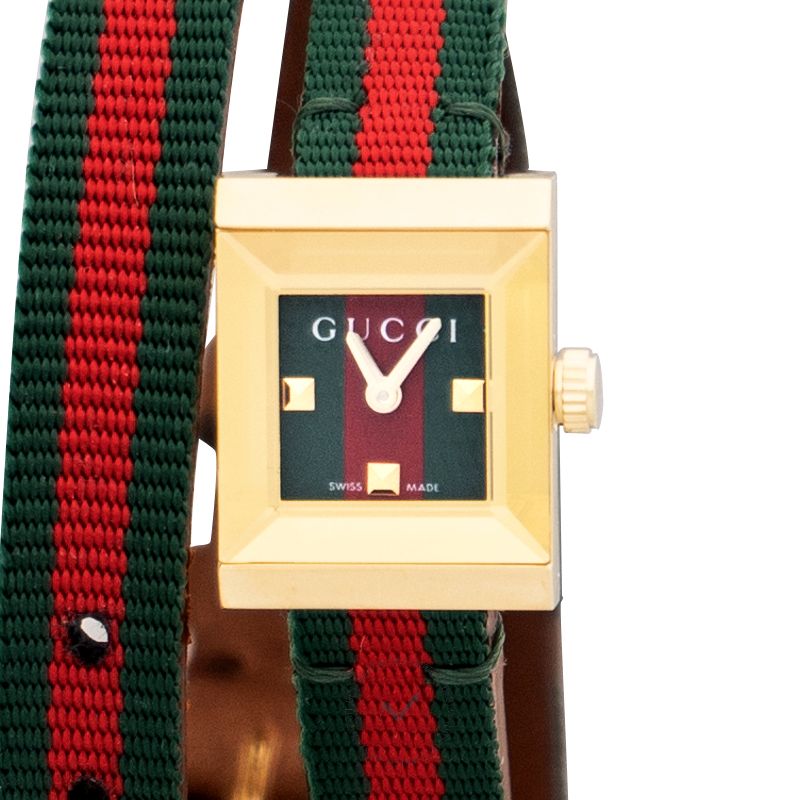 Gucci G-Frame Multicolored Dial Two Tone Nylon Strap Watch For Women - YA128527 Buy Now By Gucci