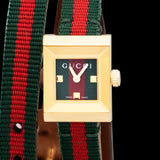 Gucci G-Frame Multicolored Dial Two Tone Nylon Strap Watch For Women - YA128527 Buy Now By Gucci