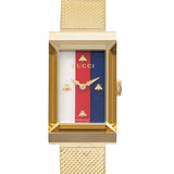 Gucci G-Frame Mother of Pearl Dial Yellow Gold Mesh Bracelet Watch For Women - YA147410 Buy Now By Gucci