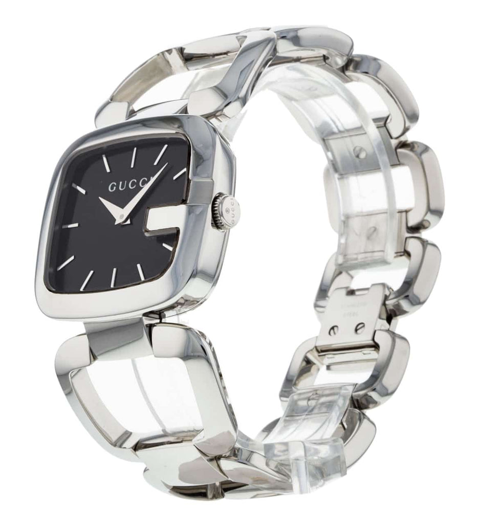 Gucci G Gucci Black Dial Silver Steel Strap Watch For Women - YA125407 Buy Now By Gucci