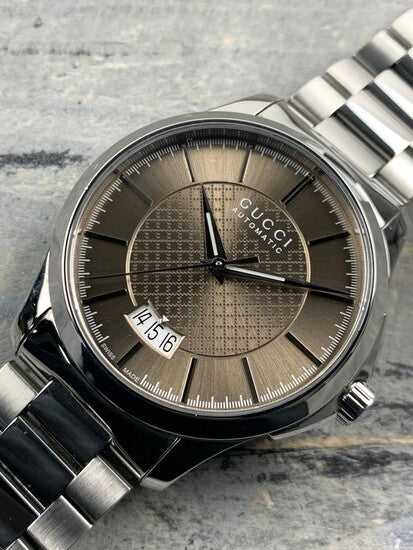 Gucci G Timeless Automatic Brown Dial Silver Steel Strap Watch For Women - YA126431A Buy Now By Gucci