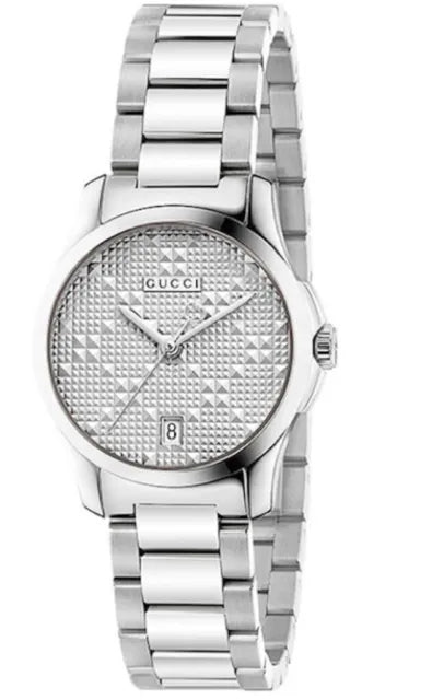 Gucci G Timeless Quartz Silver Dial Silver Steel Strap Watch For Women - YA126551 Buy Now By Gucci
