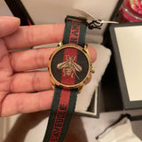 Gucci G Timeless Quartz Green & Red Dial Green & Red NATO Strap Watch For Men - YA126487A Buy Now By Gucci