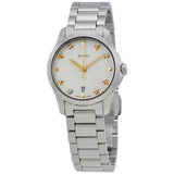 Gucci G Timeless White Dial Silver Steel Strap Watch For Women - YA126572A Buy Now By Gucci