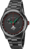 Gucci G-Timeless Chronograph Black Dial Black Steel Strap Watch For Men - YA126269 Buy Now By Gucci