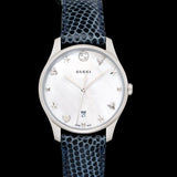 Gucci G-Timeless Signature Mother of Pearl Star Dial Blue Watch For Women - YA126588 Buy Now By Gucci