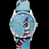 Gucci G Timeless Quartz Blue Dial Blue Leather Strap Watch For Men - YA1264080 Buy Now By Gucci