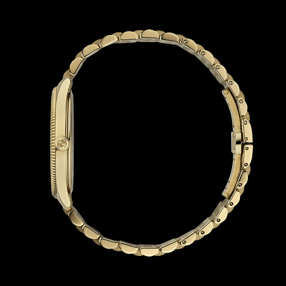 Gucci G Timeless Quartz Silver Dial Gold Steel Strap Watch For Women - YA1264155 Buy Now By Gucci