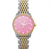 Gucci G Timeless Quartz Pink Dial Two Tone Steel Strap Watch For Women - YA1265030 Buy Now By Gucci