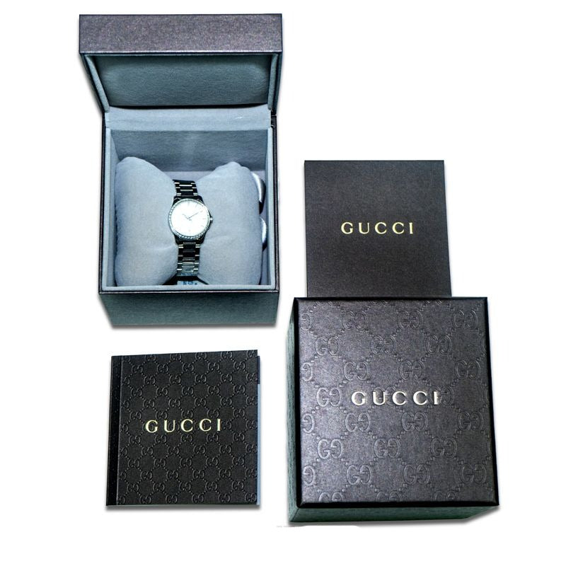 Gucci G Timeless Mother of Pearl Dial Silver Steel Strap Watch For Women - YA126543 Buy Now By Gucci