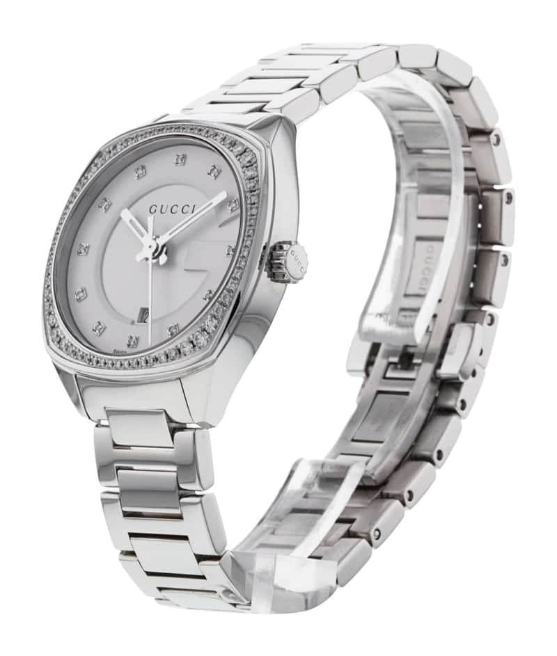 Gucci GG2570 Diamonds Silver Dial Silver Steel Strap Watch For Women - YA142505 Buy Now By Gucci