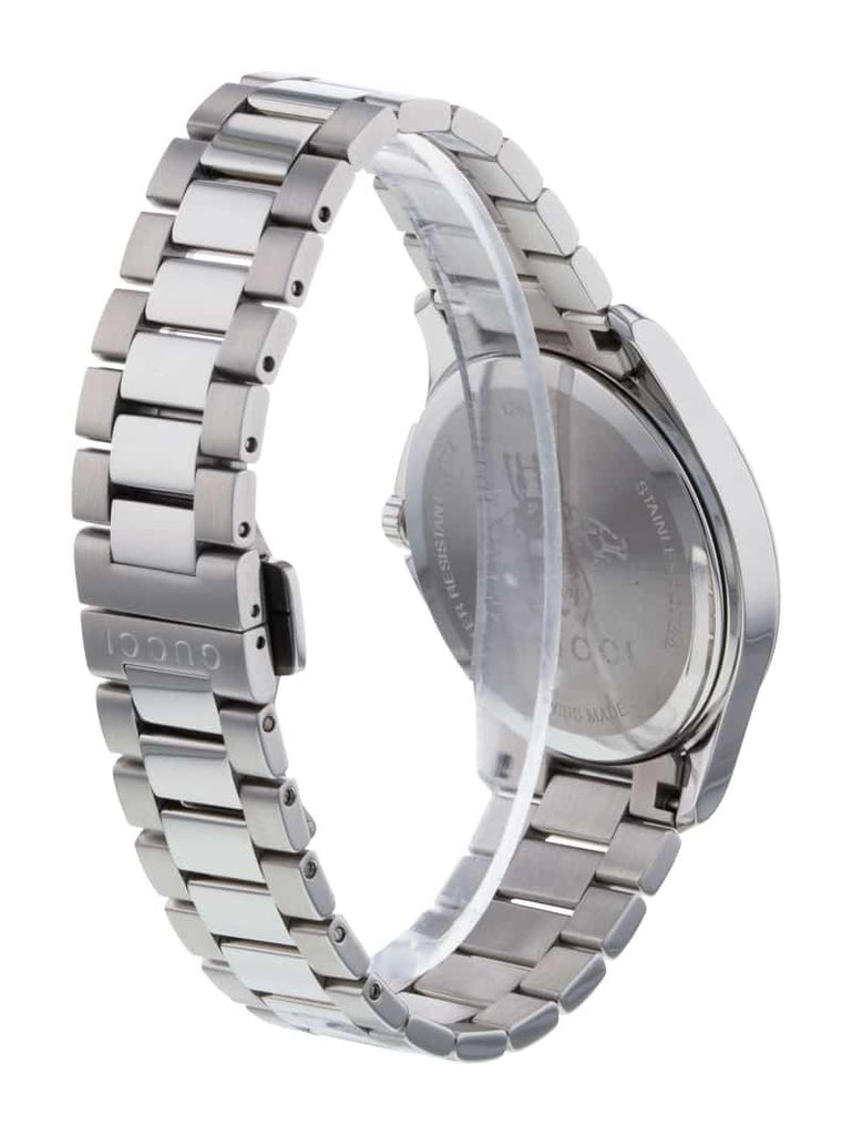 Gucci G Timeless Black Dial Silver Steel Strap Watch For Women - YA126573A Buy Now By Gucci