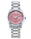 Gucci G Timeless Pink Dial Silver Steel Strap Watch For Women - YA126524 Buy Now By Gucci