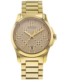 Gucci G Timeless Gold Dial Gold Steel Strap Watch For Women - YA126553 Buy Now By Gucci
