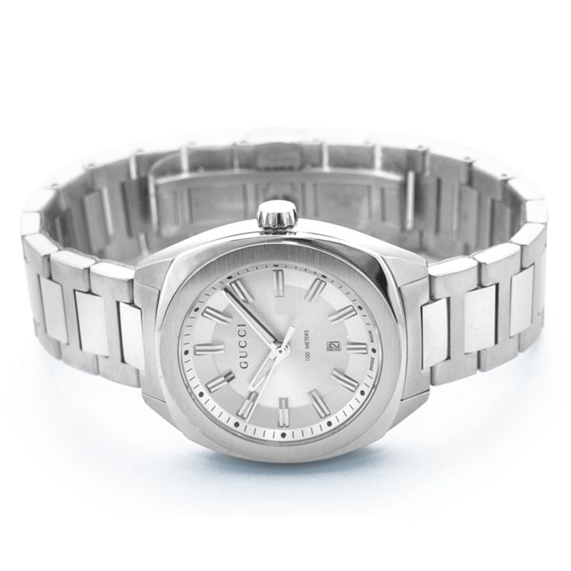 Gucci G Timeless GG2570 Silver Dial Silver Steel Strap Watch For Men - YA142402 Buy Now By Gucci