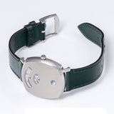 Gucci Grip Quartz Silver Dial Green Leather Strap Unisex Watch - YA157406 Buy Now By Gucci
