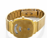 Gucci Grip Quartz Yellow Gold Dial Gold Steel Strap Unisex Watch - YA157409 Buy Now By Gucci