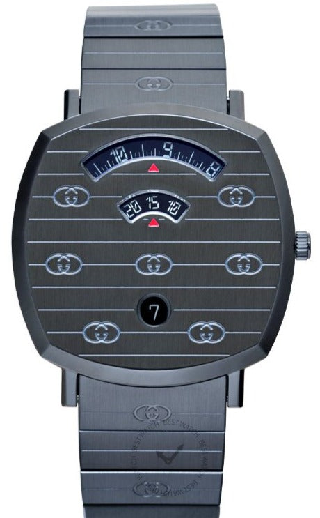 Gucci Grip Quartz Grey Dial Grey Steel Strap Watch For Men - YA157429 Buy Now By Gucci