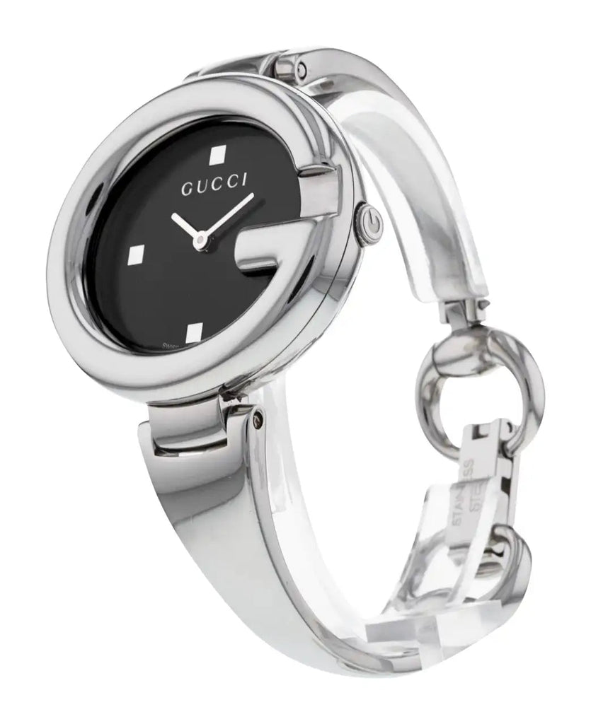 Gucci Guccisima Quartz Black Dial Silver Steel Strap Watch For Women - YA134501 Buy Now By Gucci