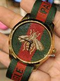 Gucci G Timeless Quartz Green & Red Dial Green & Red NATO Strap Watch For Men - YA126487A Buy Now By Gucci