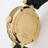 Gucci Diamantissima Quartz Mother of Pearl Dial Black Leather Strap Watch for Women - YA141404 Buy Now By Gucci