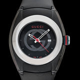 Gucci Sync Quartz Black Dial Black Rubber Strap Watch For Men - YA137301 Buy Now By Gucci