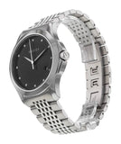 Gucci G Timeless Diamonds Black Dial Silver Steel Strap Watch For Men - YA126405 Buy Now By Gucci