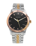 Gucci G Timeless Black Dial Two Tone Steel Strap Watch For Men - YA126410 Buy Now By Gucci