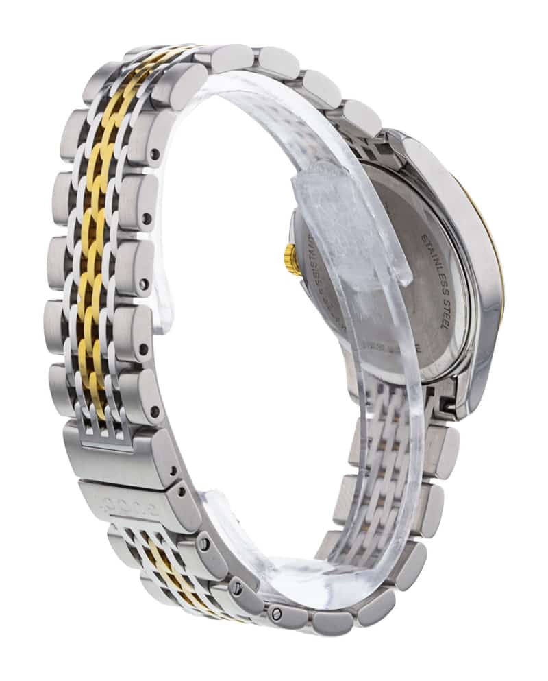 Gucci G Timeless Diamonds Mother of Pearl Dial Two Tone Steel Strap Watch For Women - YA126413 Buy Now By Gucci