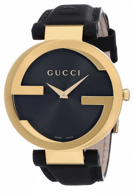 Gucci Interlocking G Grammy Special Edition Black Dial Black Leather Strap Watch for Women - YA133312 Buy Now By Gucci