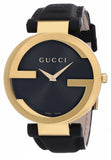 Gucci Interlocking G Grammy Special Edition Black Dial Black Leather Strap Watch for Women - YA133312 Buy Now By Gucci