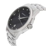 Gucci G Timeless Diamonds Black Dial Silver Steel Strap Watch For Men - YA126456 Buy Now By Gucci