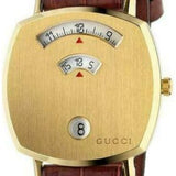 Gucci Grip Quartz Gold Dial Maroon Leather Strap Watch For Women - YA157402 Buy Now By Gucci
