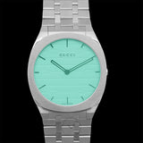 Gucci 25H Quartz Turquoise Dial Silver Steel Strap Watch For Women - YA163409 Buy Now By Gucci
