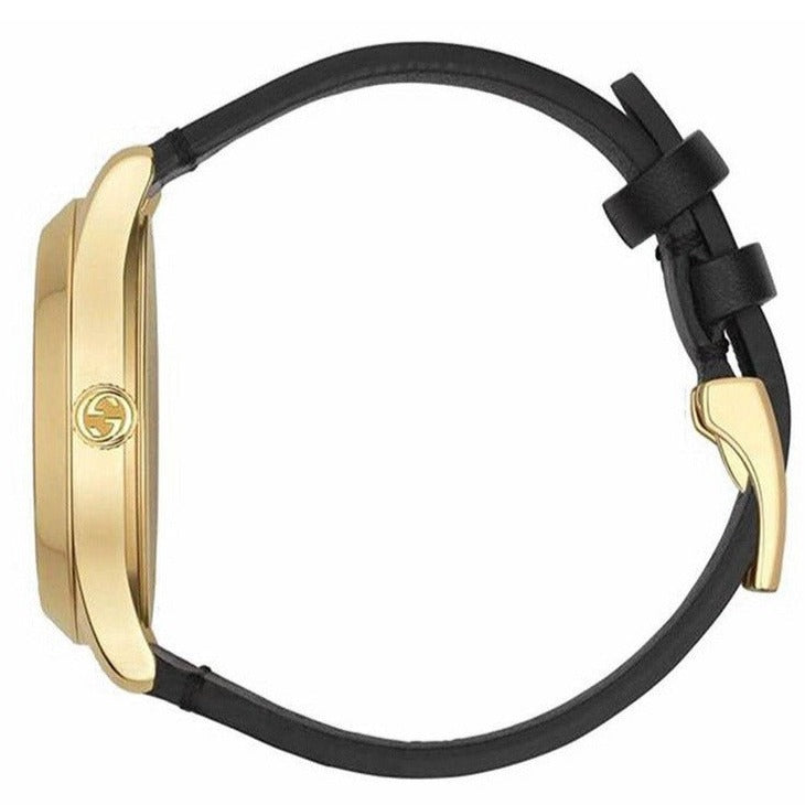 Gucci G-Timeless Black Dial Black Leather Strap Watch For Women - YA1264055 Buy Now By Gucci