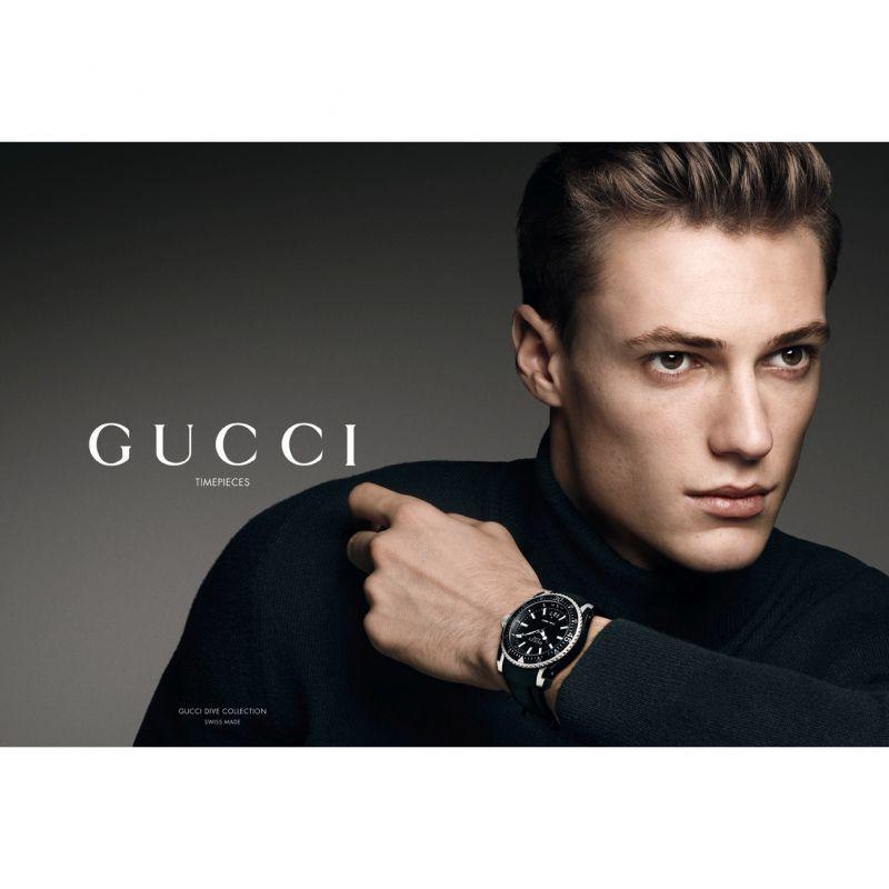 Gucci Dive Analog Blue Dial Silver Steel Strap Watch For Men - YA136203 Buy Now By Gucci