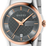 Gucci G Timeless Grey Dial Two Tone Steel Strap Watch For Women - YA126527 Buy Now By Gucci