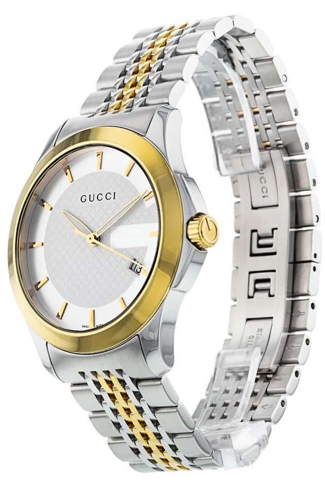 Gucci G Timeless Silver Dial Two Tone Steel Strap Watch For Women - YA126511 Buy Now By Gucci