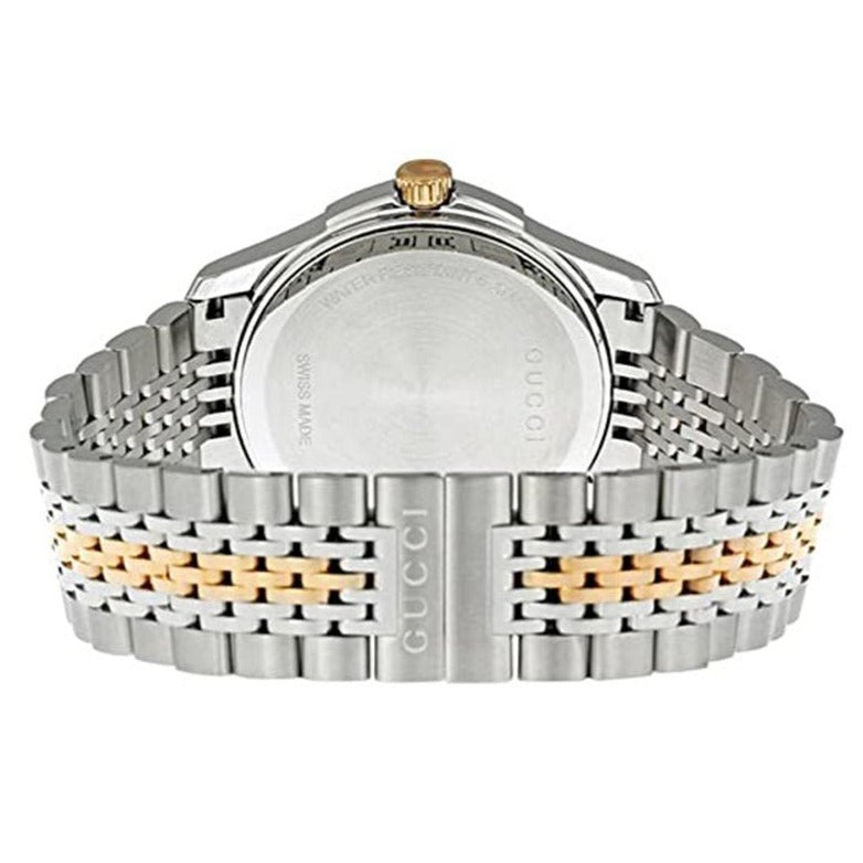 Gucci G Timeless Black Dial Two Tone Steel Strap Watch For Men - YA126410 Buy Now By Gucci