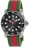 Gucci Dive Automatic Black Dial Two Tone Rubber Strap Watch for Men - YA136349 Buy Now By Gucci