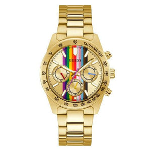 Guess Altitude Multifunction Gold Dial Gold Steel Strap Watch for Men - GW0434G1 Buy Now By Guess