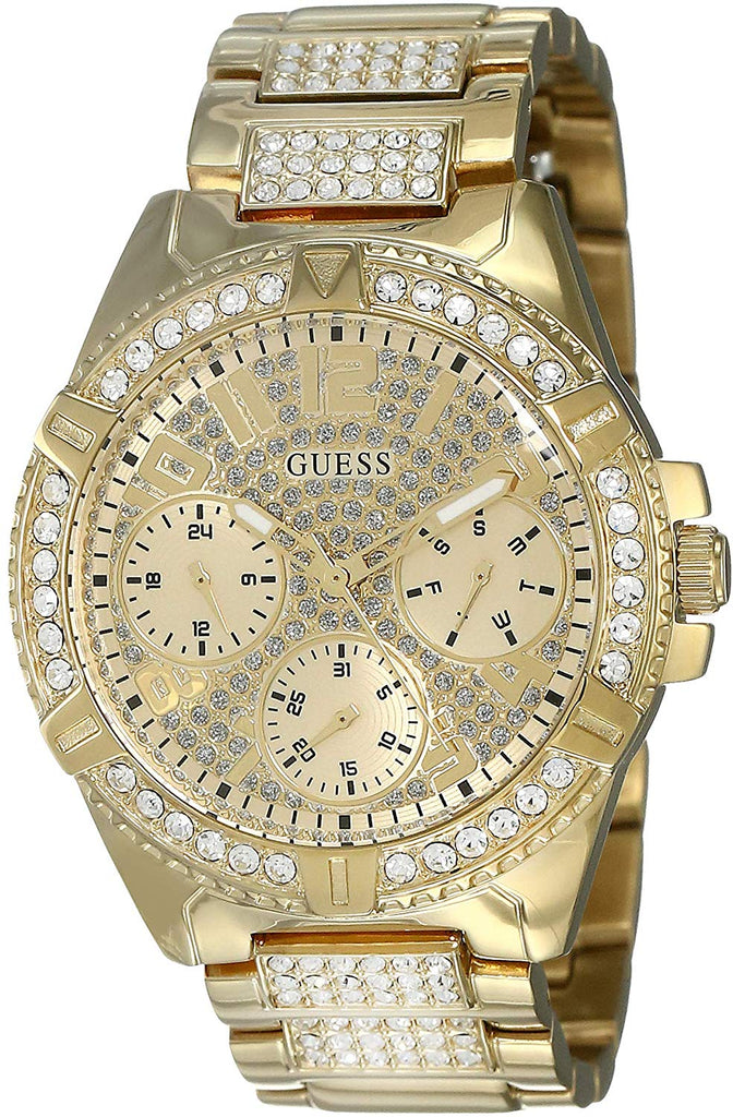 Guess Frontier Diamonds Gold Dial Gold Steel Strap Watch For Women - W1156L2 Buy Now By Guess