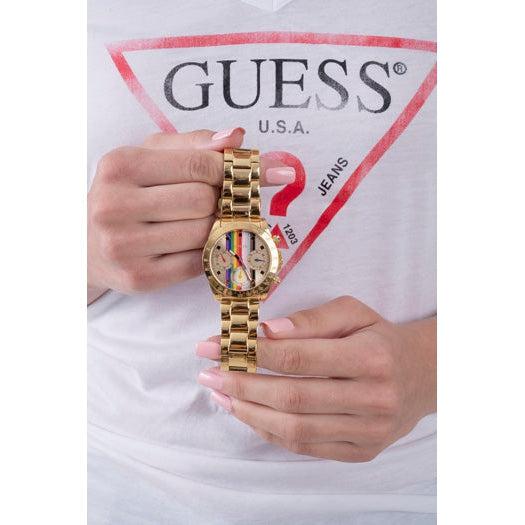 Guess Eclipse Multifunction Gold Dial Gold Steel Strap Watch for Women - GW0433L1 Buy Now By Guess