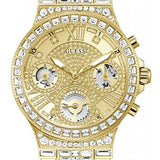 Guess Moonlight Multi Function Diamonds Gold Dial Gold Steel Strap Watch for Women - GW0320L2 Buy Now By Guess