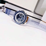 Guess Athena Active Life Clear White Dial Blue Rubber Strap Watch for Women - GW0409L1 Buy Now By Guess