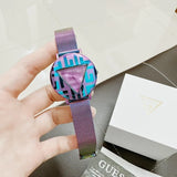 Guess Iconic Quartz Multicolor Dial Multicolor Mesh Bracelet Watch For Women - GW0479L1 Buy Now By Guess